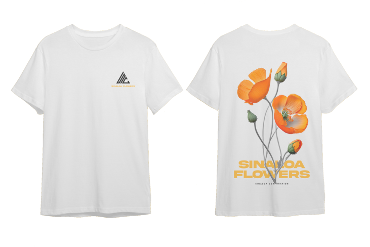 tee-shirt sinaloa flowers